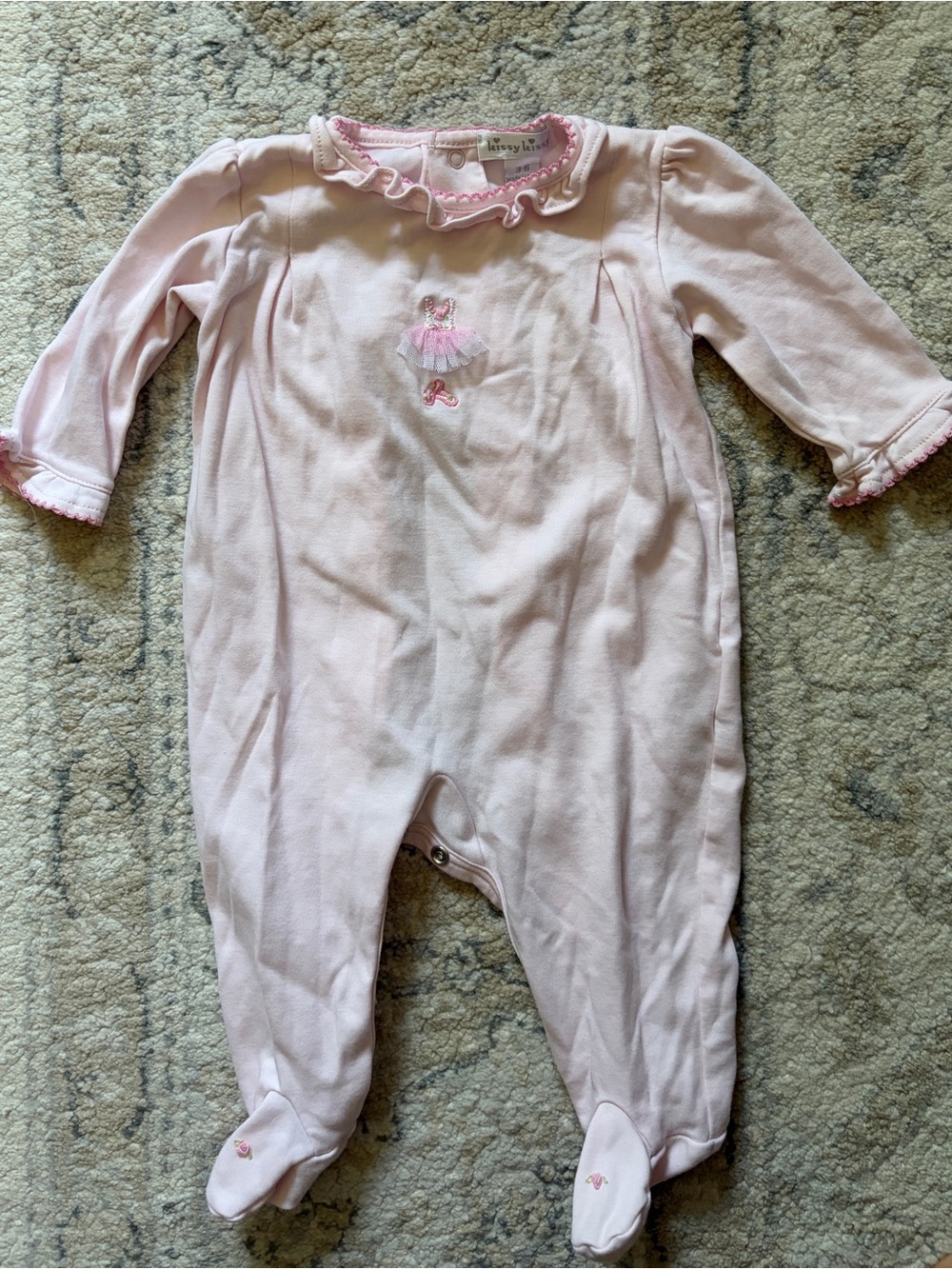 Kissy Kissy Ballerina Footed Romper - 3-6M